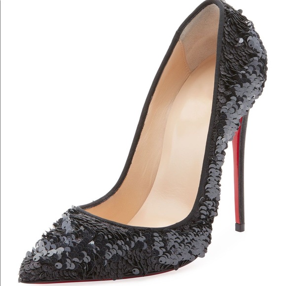 Christian Louboutin Shoes - Christian Louboutin So Kate 120 Black Glitter 39.5